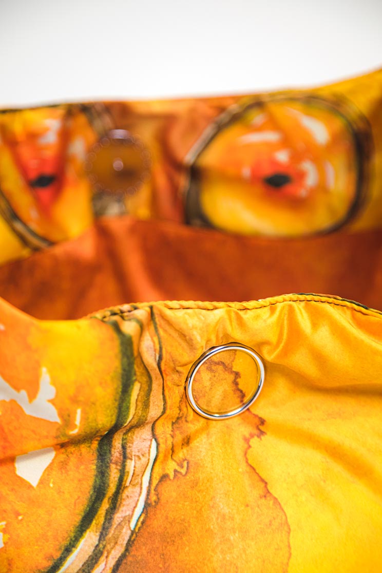 zummy borsa sostenibile donna giallo bottone